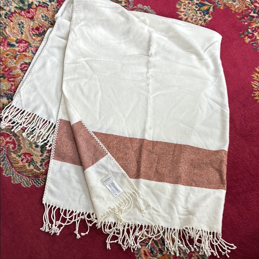 Hearth & Hand Border Stripe Throw Blanket